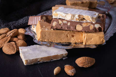 assorted nougat typical of christmasの写真素材