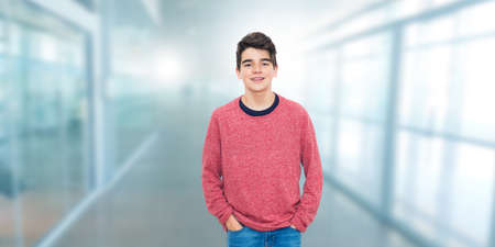 young teenage student at school
