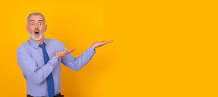 adult businessman isolated on color backgroundの写真素材