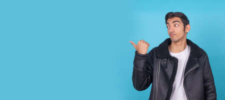 young male isolated on color background