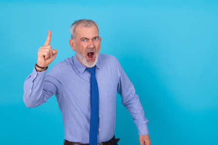 adult businessman isolated on color backgroundの写真素材