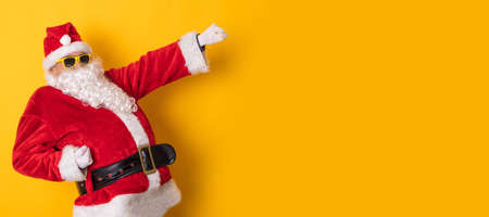 santa claus isolated on background with success expressionの写真素材