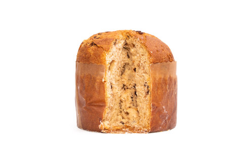 panettone isolated on white background
