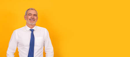 portrait of businessman with tie isolatedの写真素材