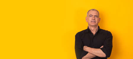 adult man isolated on color backgroundの写真素材