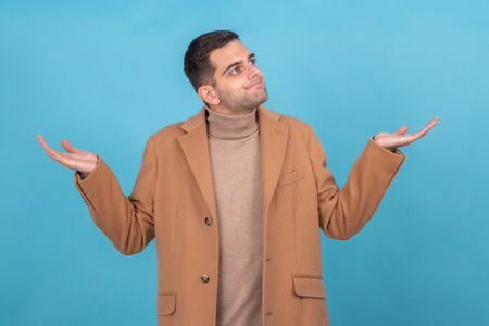 isolated man with expression of misunderstanding