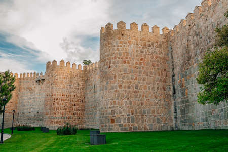 section of the wall of avila in spain