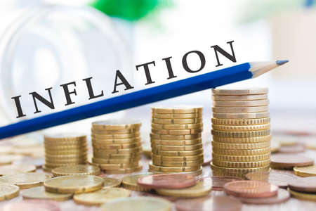 inflation economic concept backgroundの写真素材