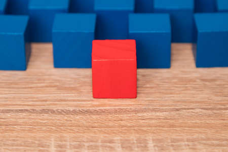 group of wooden blocks, business conceptの写真素材