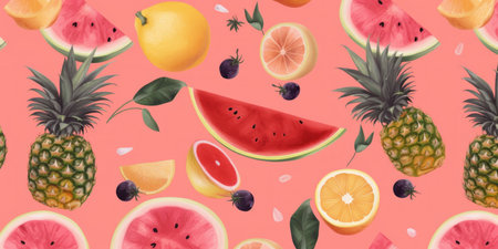 summer creative pink banner or background, generative aiの素材