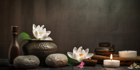 spa treatment background and environment, generative aiの素材
