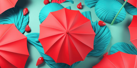 creative summer banner or background, generative aiの素材