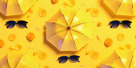 creative summer banner or background, generative aiの素材