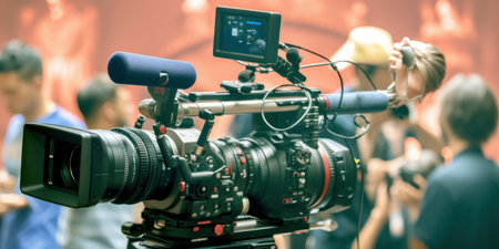 video camera and reportage, generative aiの素材