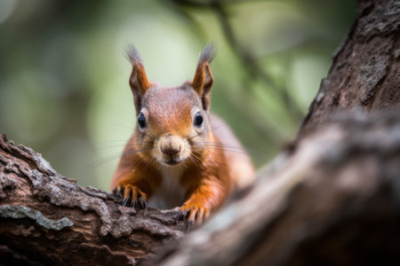 squirrel in the forest tree, generative aiの素材