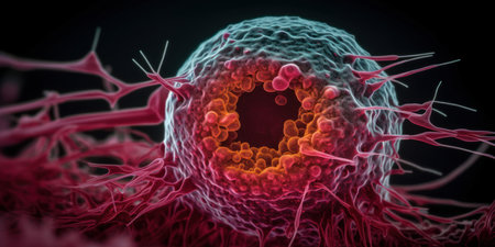 microscopic view of HPV human papillomavirus, generative aiの素材