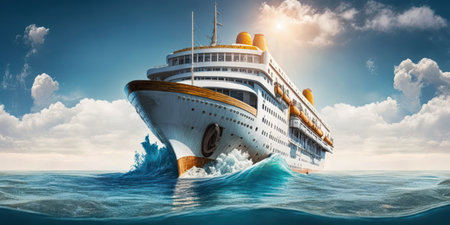 vacation cruise ship, generative iaの素材