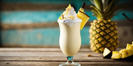 cup with pina colada, generative aiの素材