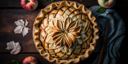 traditional apple pie, generative aiの素材