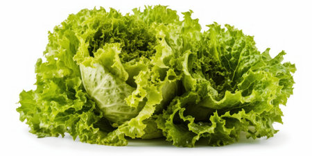 fresh lettuce isolated on white background, generative, aiの素材