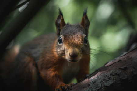 squirrel in the forest tree, generative aiの素材
