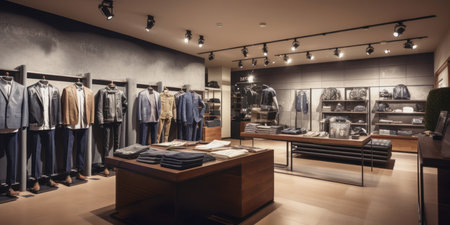 fashion store interior, generative aiの素材