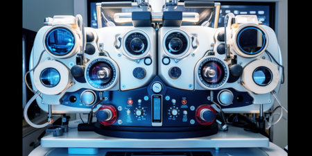 technology in the office of an optometrist ophthalmologist, generative aiの素材