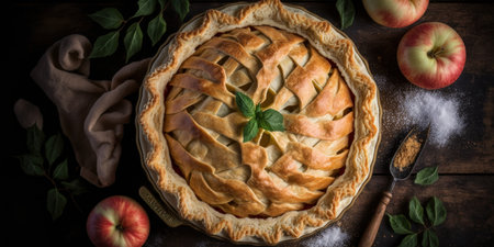 traditional apple pie, generative aiの素材