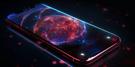 mobile phone or smartphone, global connectivity, generative aiの素材