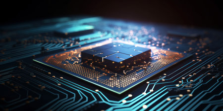 electronic technology chip or microprocessor, generative aiの素材