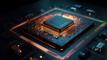 chip or microprocessor cpu, generative aiの素材