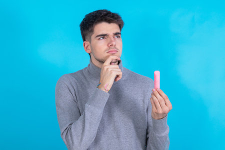 young male isolated on color background