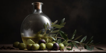 olive oil bottle, generative aiの素材