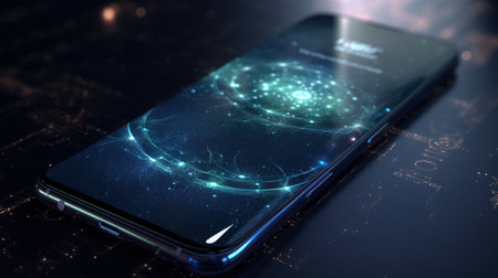 smartphone or mobile phone connectivity concept, generative aiの素材