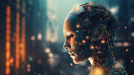 robot artificial intelligence, generative aiの素材