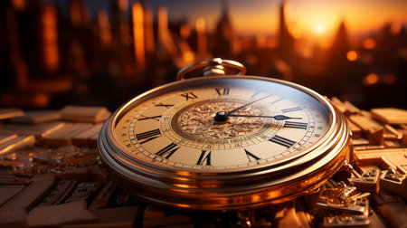 vintage clock, time conceptの素材