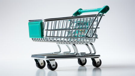 shopping cart isolated on backgroundの素材