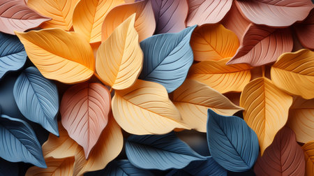 creative autumn leaves background or bannerの素材