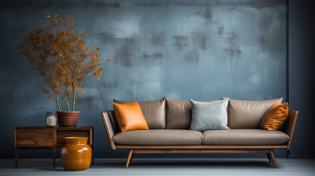 front view of a sofa in interior or waiting roomの素材