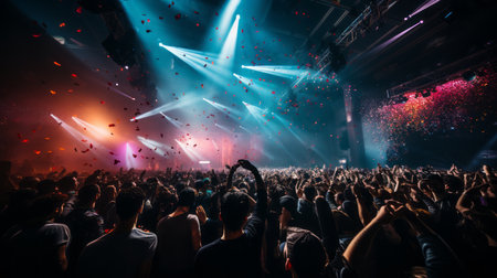 musical concert or massive festive eventの素材