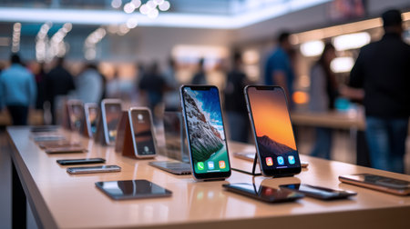 mobile phone store and exhibitionの素材