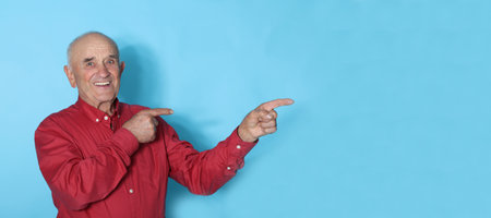 senior man isolated on backgroundの写真素材