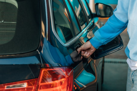 car fuel tank filler neckの写真素材