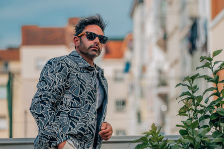 attractive dark latin model with sunglasses