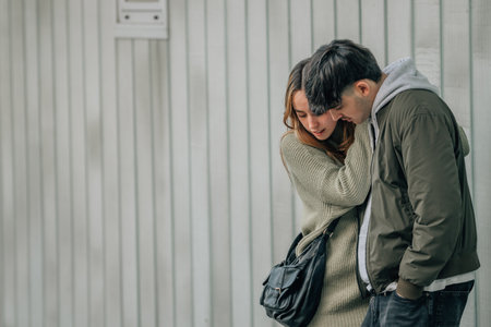 urban young couple on the street