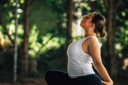young woman doing sports outdoors
