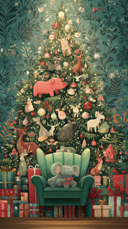 vertical christmas background or paperの素材