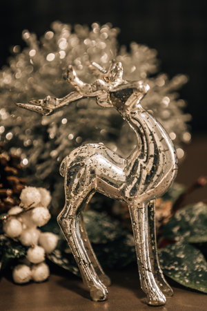 elegant background decorative christmas reindeerの写真素材