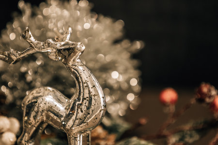 elegant background decorative christmas reindeerの写真素材