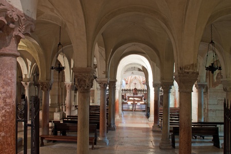 interior of the Basilica of San Zeno Verona - Italyのeditorial素材